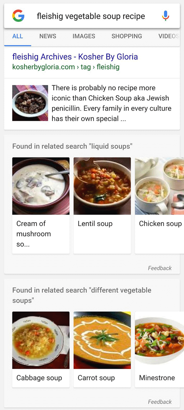 google-recette-affichage