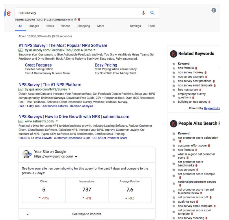 search-console-in-serp